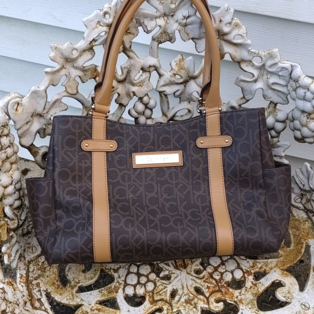 Calvin Klein leather handled purse